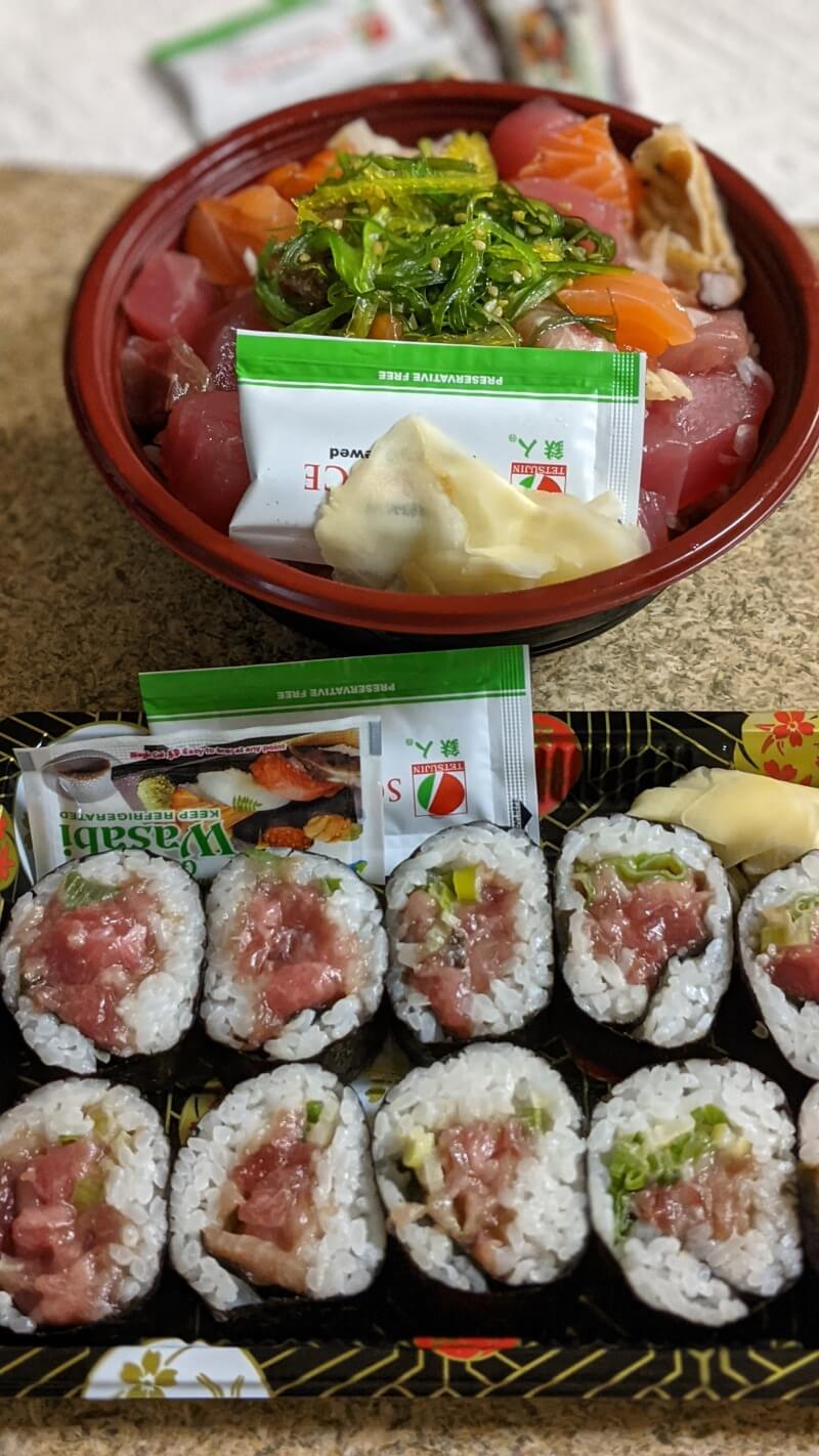 Kitayama Japanese Restaurantのポキ丼とネギトロ巻き